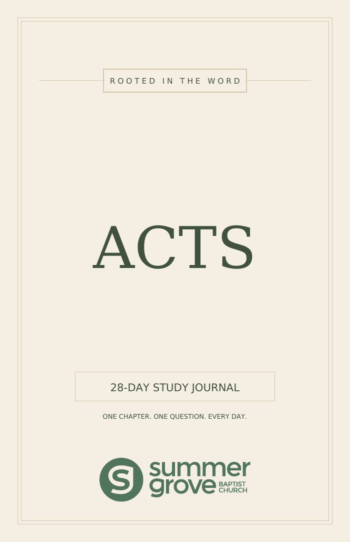 Acts Rooted in the Word journal cover